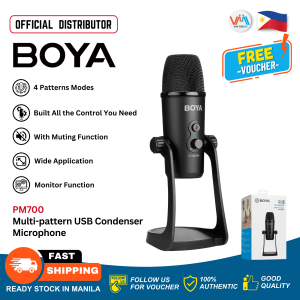 BOYA PM700 USB Condenser Microphone with Flexible Four Pickup Patterns Headphone Output and Volume Control Perfect as a Podcast Microphone Streaming Microphone Gaming Microphone Recording Vlogging ASMR Podcast and More for Windows and Mac Computer VMI