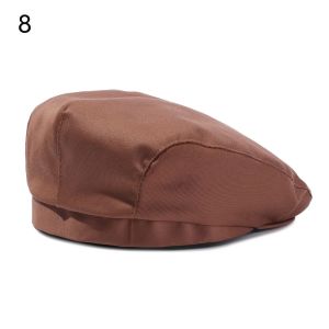 JAYQQ Restaurant Cotton Round Berets Work Wear Hats Mesh Patchwork Waiter Caps