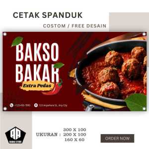 Spanduk Banner BAKSO BAKAR BISA REQUEST
