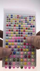330pcs Mix 3mm/4mm/5mm/6mm Hair Pearls Stick On Self Adhesive Pearls Face Stickers Braided Hair PAZU