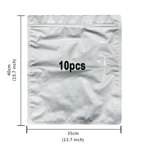 10pcs 9mil Mylar Bags Extra Large Aluminum Foil Pouches Resealable Zipper Heat Sealable Moisture Insect Proof for Rice Beans Nuts Long Term Food Storage