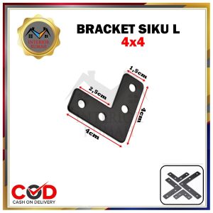 Frame Siku L Segitiga Stainless / Konektor Connector sambungan rata 4 x 4 6 x 6 8 x 8 (Isi  Pcs)