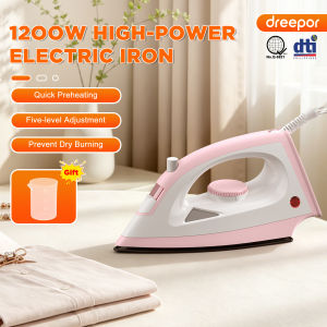 Dreepor Dry Flat Iron for clothes Garment Iron Flat/Dry Iron Portable Household Steam Iron 1600W Fast Wrinkle