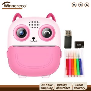 Kids Digital Camera with Thermal Printing and HD Photo Function 6 in 1 Lightweight and Easy to Operate for Travel and Learning