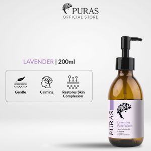 PURAS - Lavender Face Wash 200ml (Exp: May 2027) | Gentle Daily Face Cleanser | Calming