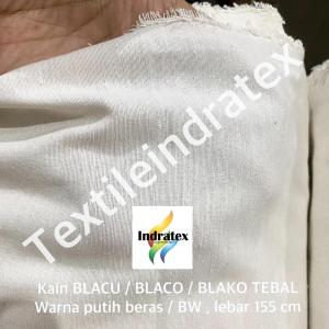 ( per 1 meter ) Kain BELACU BLACU BLAKO TEBAL meteran lebar 155 cm calico fabric warna putih bahan craft kerajinan tangan tirai gorden hordeng horden kanvas media lukis kantong celana waxing bulu ketiak embroidery pouch tas totebag goodie bag pouch