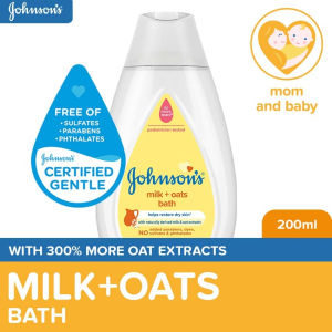 Johnsons Milk+Oats Bath 200ml: baby body wash head to toe wash milk bath kids bath soap