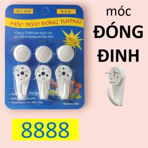 Móc treo đóng đinh HÒA HỢP 8888 Móc treo tường siêu chắc chịu lực tốt không cần khoan tiện lợi cho gia đình
