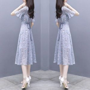 Skirt Temperament Long Skirt Slimmer Waist Flower Fashionable Beauty Goddess Adult Females Elegance