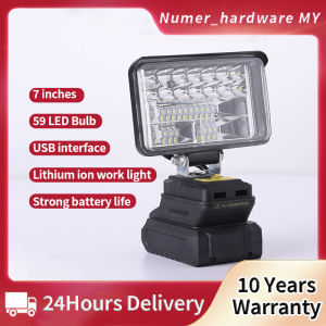 Cordless led work light spotlight for makita li-ion battery outdoor floodlight emergency light led