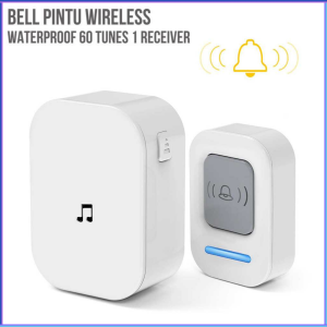 PENGIRIMAN CEPAT KERUI Bell Pintu Wireless Doorbell Waterproof 60 Tunes 1 Receiver F53 / bel rumah tanpa kabel yg awet wireless jarak jauh anti air yang bisa bicara otomatis waterproof nada assalamualaikum dengan suara keras pintu