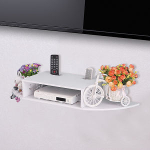 ชั้นติดผนัง ที่วางกล่อง ชั้นวางเราเตอร์ ที่วางเราเตอร์ 2 ชั้น กล่องเก็บเราเตอร์ ติดผนังไม่ต้องเจาะ