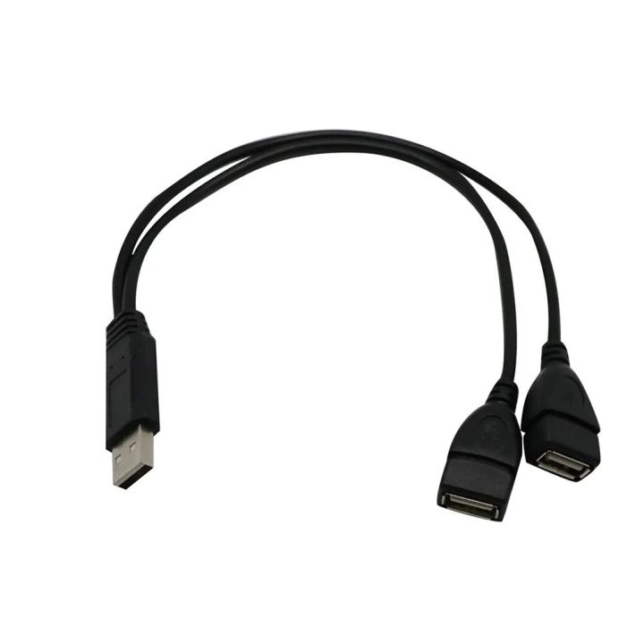 USB 2.0 A Male to 2 Dual USB Female Jack Y Splitter Charge Data Sync