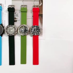 Silicone Watchband 12 14mm 16mm 18mm 20mm 22mm 24mm Women Men Watch Band Strap Waterproof Sports Polished Buckle for Samsung S3