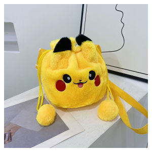 Sanrio Bag Kuromi Cinnamoroll Melody Cartoon Handbag Shoulder Crossbody Bucket Plush Bag Backpack Girls Children Gifts