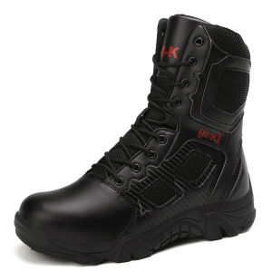 Tactical Boots Anti-smash Combat boots Tactical shoes Safety boots for men steel toe High Cut Duty boots for men Riding boots Waterproof Military shoes