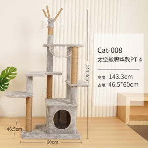 Cat Condo Cat Scratching Tree Cat Tower With Sisal Scratching Pole And Hammock Kitten House Cat Climbing Rack