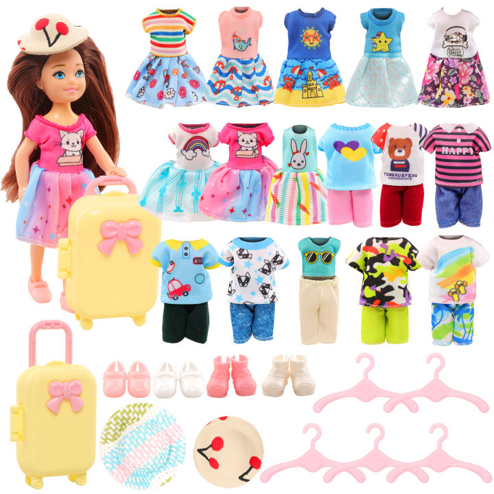 Barwa 27 Pcs 5.4 Inch Fashion For Barbie Chelsea Doll Clothes and ...