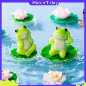 March ฟิกเกอร์กบลายการ์ตูนขนาด5 6ชิ้นสำหรับตกแต่งตู้ปลาตู้ปลาตู้ปลาภูมิทัศน์ขนาดเล็กสำหรับห้องนั่งเล่น