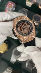 PINTIME Mens watch European and American style full diamond watch mens high-end waterproof niche model needleless watch watch
