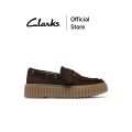 Clarks รุ่น TORHILL BOAT สี DARK BROWN SUEDEรองเท้าหนังกลับ  ทรง LOAFER (รองเท้าลอฟเฟอร์) คุณภาพดี ใส่สบาย. 