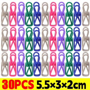 50/100pcs Colorful Sealing Clips / Multifunctional PVC-Coated Clothespins / Food Snack Seal Sealing Storage Clips / Portable Mini Clothesline Metal Clamp Accessories