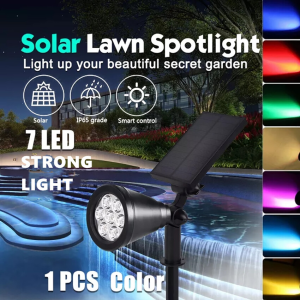 18LED lampu raya Solar Garden Light Outdoor Waterproof Automatic At Night Light Lawn Spotlight Floodlight for House Fence Courtyard Pathway Landscape Decorative Lamp Colorful
