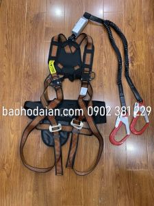 Dây an toàn thân Hàn Quốc kiểu Kujie 2 móc nhôm (dây đàn hồi)-đầy đủ phụ kiện