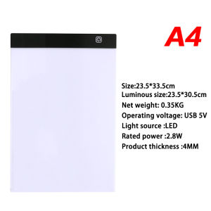 LED Copy Board A4/A5 LED Thin Art Stencil Drawing Board Stepless Dimming