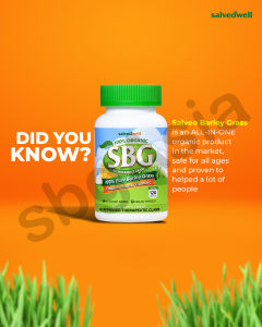 Salveo Barley Grass Capsules in a bottle (500mg x 120s veggie caps) 60 grams 30 servings