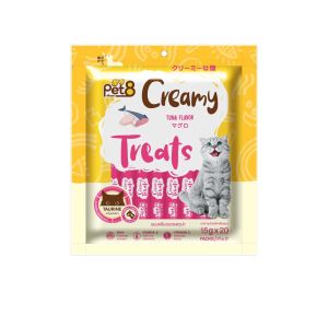 ขนมแมวเลีย สินค้าใหม่ by Pet8 15g*30 ราคาถาวร เสริมความสวยคุณค่า ด้วย วิตามินทอรีน DHA Omega 6 และวิตามิน E พร้อมส่งความอร่อยถึงบ้าน