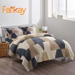 Bed Cover Set Sprei Abstrak Mocca - Ukuran Lengkap 90x200 - 200x200 - Fankay Bedcover