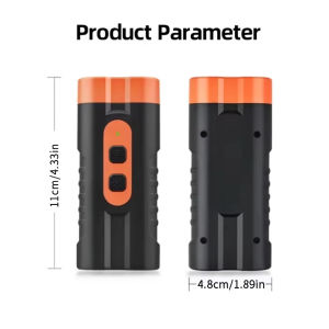 2025 Dual Head Ultrasonic Dog Repeller USB Rechargeable Dog Training Device High-Power Anti Bark Device with LED Flashlight