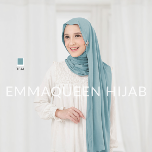 EmmaQueen - Pashmina Kaos Rayon Premium Hijab Salsa Shawl 175cm x 60cm Tepi Jahit