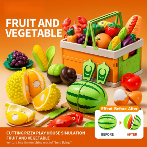 Fruit And Vegetable Toys Cutting Play Childrens Cooking Toys Pretend Play Game Cutting Fruit And Vegetable Toys水果蔬菜切切乐