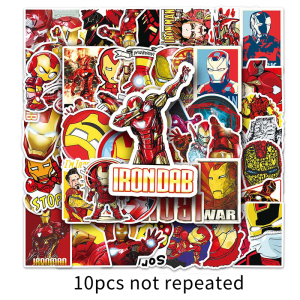 52PCS Marvel Avengers Iron Man Sticker MARVEL Superhero kereta Laptop Skateboard Toy Sticker kalis air