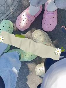 [Free Shipping] WomenS Summer Cute Cartoon Clogs With Flower Embellishments DIY Design Suitable For Outdoor Wear Non-Slip Thick-Soled Beach Sandals Also Available For Men