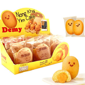 เค้กน้องใหม่*เค้กน้องไข่ยิ้มไส้คัสตาร์ดหอมๆ ขนาด252กรัม1กล่องมี9ชิ้น