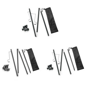Camping Lamp Post Pole Kit Portable Ground Desktop Outdoor Folding Lantern Stand