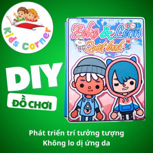 Ngôi nhà bằng giấy của leke và leon đáng yêu đồ chơi búp bê giấy cho bé gái