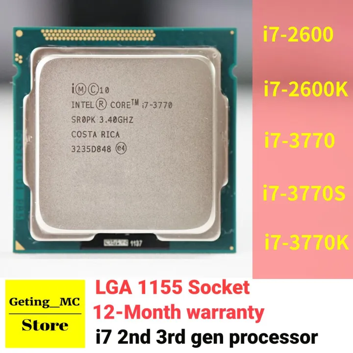 Intel Intel CPU Core i7-3770K 3.50GHz Core i7-3770K 3.5GHz LGA 1155 SR0PL  4-Cores 8 Threads 8MB Intel Core i7-3770K CPU LGA1155