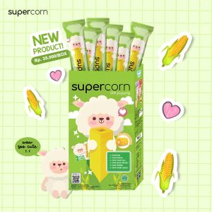 SuperCorn Stick Jagung 12Sachet 120gr / Super Corn Cemilan Jagung Stik