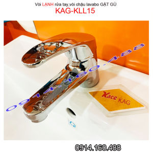 Vòi lavabo lạnh gật gù KAG-KLL15 màu inox bóng sáng vòi chậu rửa mặt gạt lên xuống nước mạnh êm tay dễ sử dụng