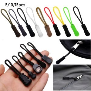 5/10/15pcs Zipper Pull Puller End Fit Rope Tag Fixer Zip Cord Tab Replacement Clip Broken Buckle Travel Bag Suitcase Tent Backpack