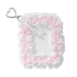 Sweet Photocard Holder Lace Kpops Photo Holder with Keychain ID Cards Holder Pendant Keychain Student Sleeves