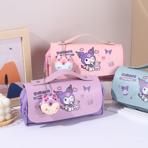 Kuromi Cute Pencil Pouch Sanrio Kawaii Pencil Case Cute School Supplies ...