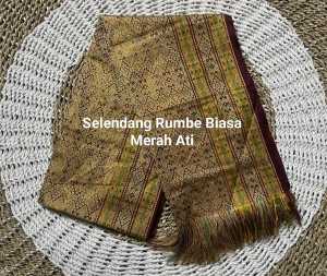 Set Kain Dan Selendang Songket Thailand variasi merah ati