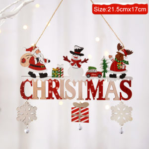 Gnome Santa Claus Wooden Hanging Ornament 2026 Merry Christmas Decoration for Home Door Xmas Tree Pendants Navidad New Year 2026