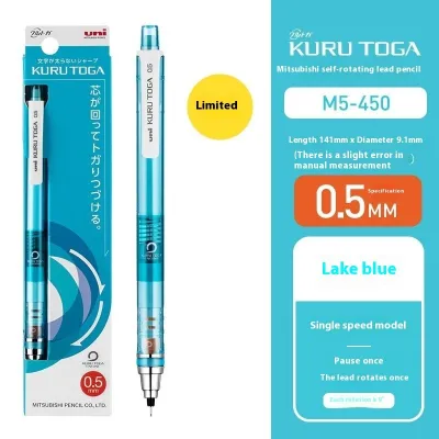 1PC Japan UNI Mechanical Pencil M5-450T Kurutoga Plus Lead Core Automatic Rotation Constantly Lead 0.5mm School Supplies Stationery