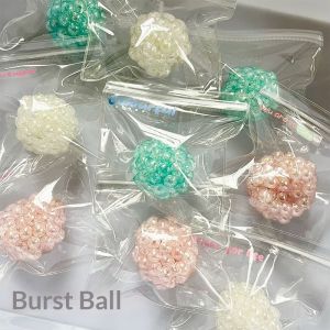 PaulWeekend Creative Pop Bead Squishy Ball Stress Relief Toy with Crackle Effect for Sensory Play and Hand Therapy